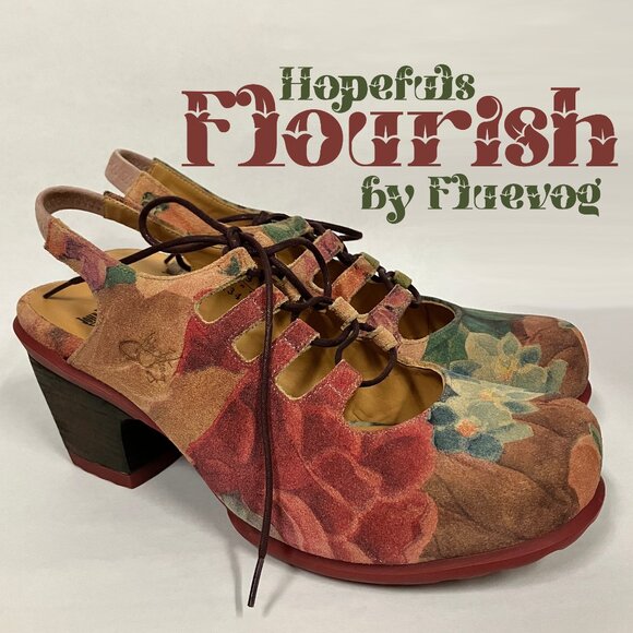 John Fluevog Shoes - *BRAND NEW* Fluevog Hopefuls FLOURISH Slingbacks, Size 9.5 (runs small). Lovely!